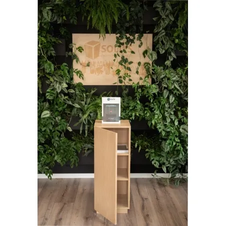 Vitrine Sockel mit Tür weiß