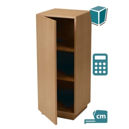Vitrine Sockel mit Tür weiß