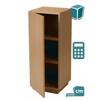 Vitrine Sockel mit Tür weiß