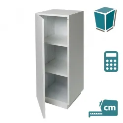 Vitrine Sockel mit Tür weiß