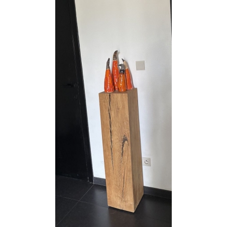 Sockel Eichenholz gehobelt ✔️  Holzblock / Holzblocke für innen